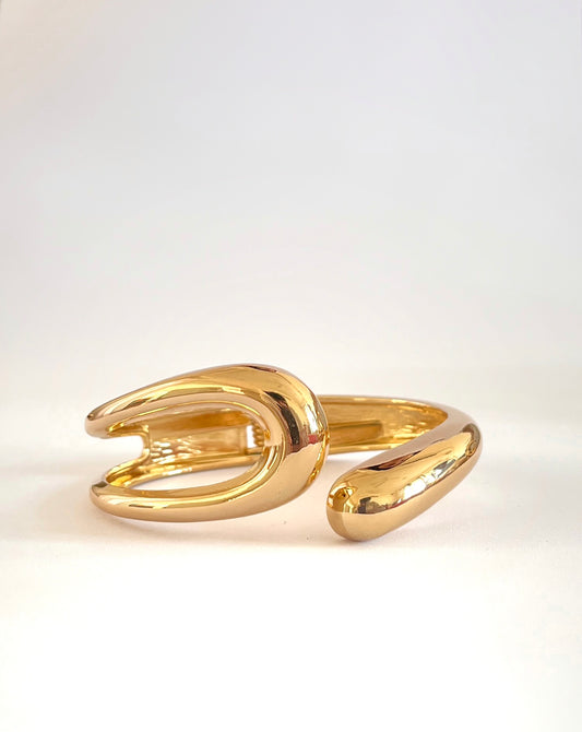 Modern Sculptural Gold Cuff